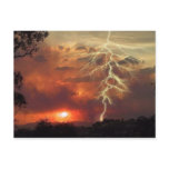 lightning at sunset