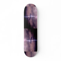 Lightning bolt during thunderstorm skate deck