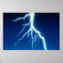 Lightning bolt over blue background posters
