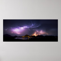 Lightning Panorama Posters