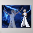 Lightning Storm - Anime Design Print