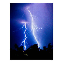 Lightning storm in Ukraine Post Card