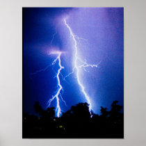 Lightning storm in Ukraine Print