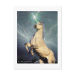 Lightning Strike Unicorn Postcard