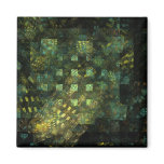 Lights in the City Abstract Art Square Magnet