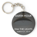 Lights On / Off - Dim the Lights for Earth Hour keychains