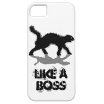 like a boss black cat funny case