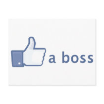 Like A Boss postcard