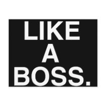 Like A Boss postcard