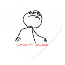Like a Boss Heart Stickers
