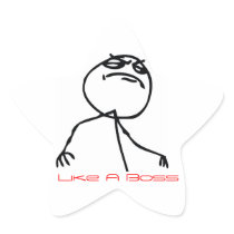 Like a Boss Star Stickers