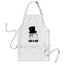 Like a Sir Monocle Rage Face Meme Aprons