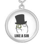 Like a Sir Monocle Rage Face Meme Personalised Necklace