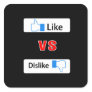 Like and dislike square stickers