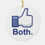 Like Both Christmas Ornament