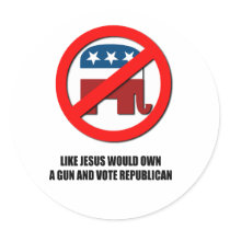 Like Jesus would own a gun stickers