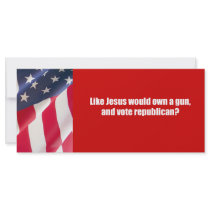 Like Jesus would vote Republican Customized Rack Card