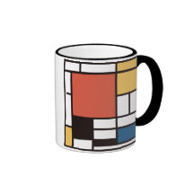 LIKE MONDRIAN 2 COFFEE MUGS