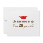 Like Most Women My Age - I am 28 Years Old invitations