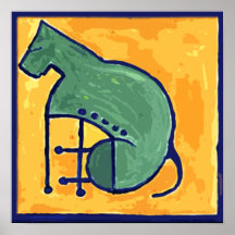 LIKE PICASSO'S DOG CUBISM POSTERS