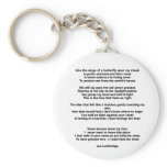 Like the wings of a butterfly upon my cheekA ge... keychains