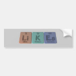 Likes-Li-K-Es-Lithium-Potassium-Einsteinium.png Bumper Sticker