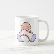 Lil Baseball Baby Boy Coffee Mugs