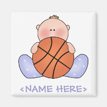 Lil Basketball Baby Boy Refrigerator Magnet