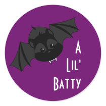 Lil' Batty Round Stickers