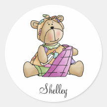 Lil' Bears · Baby Girl Purple Blanket Stickers