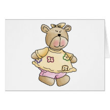 Lil' Bears · Baby Girl Yellow Dress Card