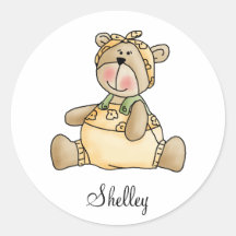 Lil' Bears · Baby Girl Yellow Romper Stickers