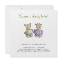 Lil' Bears · Baby Twins Green & Purple