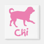Lil' Chihuahua w/ Chi Text (pink) Magnet