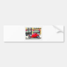 Lil Deuce Coupe Hot Rod in Red Bumper Sticker