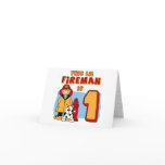 Lil Fireman 1st Birthday cards