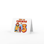Lil Fireman 3rd Birthday Card