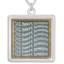lil heart breaker chalkboard sentiment necklaces