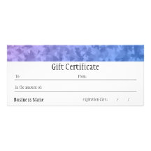 Lil Miss Claudia Gift Certificate Custom Rack Cards