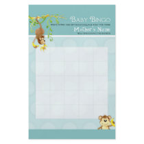 Lil Monkey,  Baby Boy Shower Bingo n Scramble Game