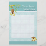 Lil Monkey,  Baby Boy Shower Bingo n Scramble Game Full Color Flyer