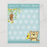 Lil Monkey, Boy Baby Shower Advice Full Color Flyer