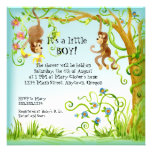 Lil Monkey, Boy Baby Shower Invitation