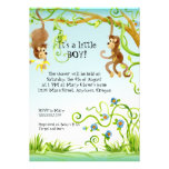 Lil Monkey, Boy Baby Shower Invitation