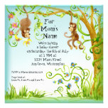 Lil Monkey, Boy Baby Shower Invitation