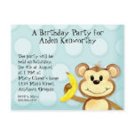 Lil Monkey, Boy Birthday Party Post Card Invite postcards