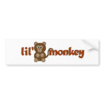 Lil monkey bumper stickers