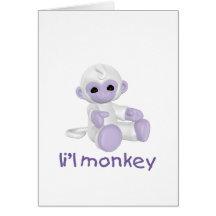 L'il Monkey (lavendar) Card