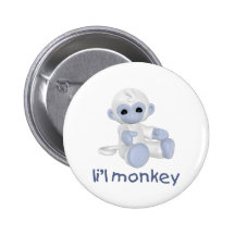 L'il Monkey (light blue) Pin