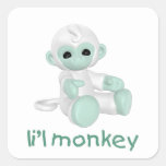 L'il Monkey (light green) Sticker